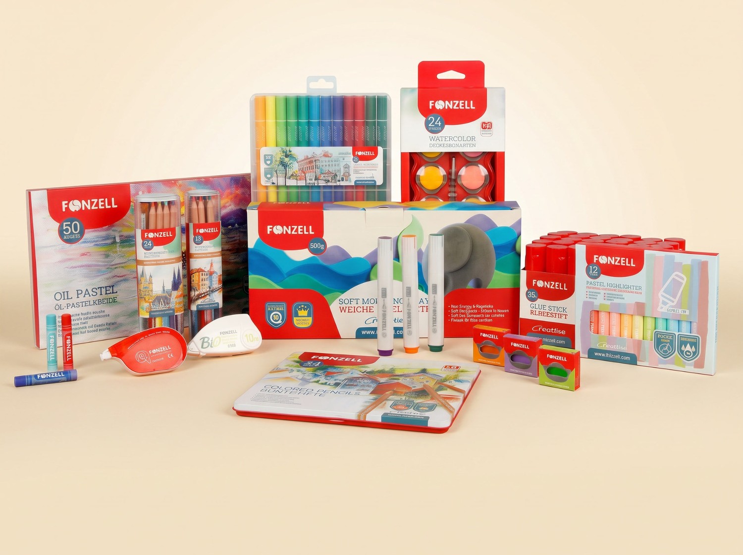 FONZELL product packaging and components