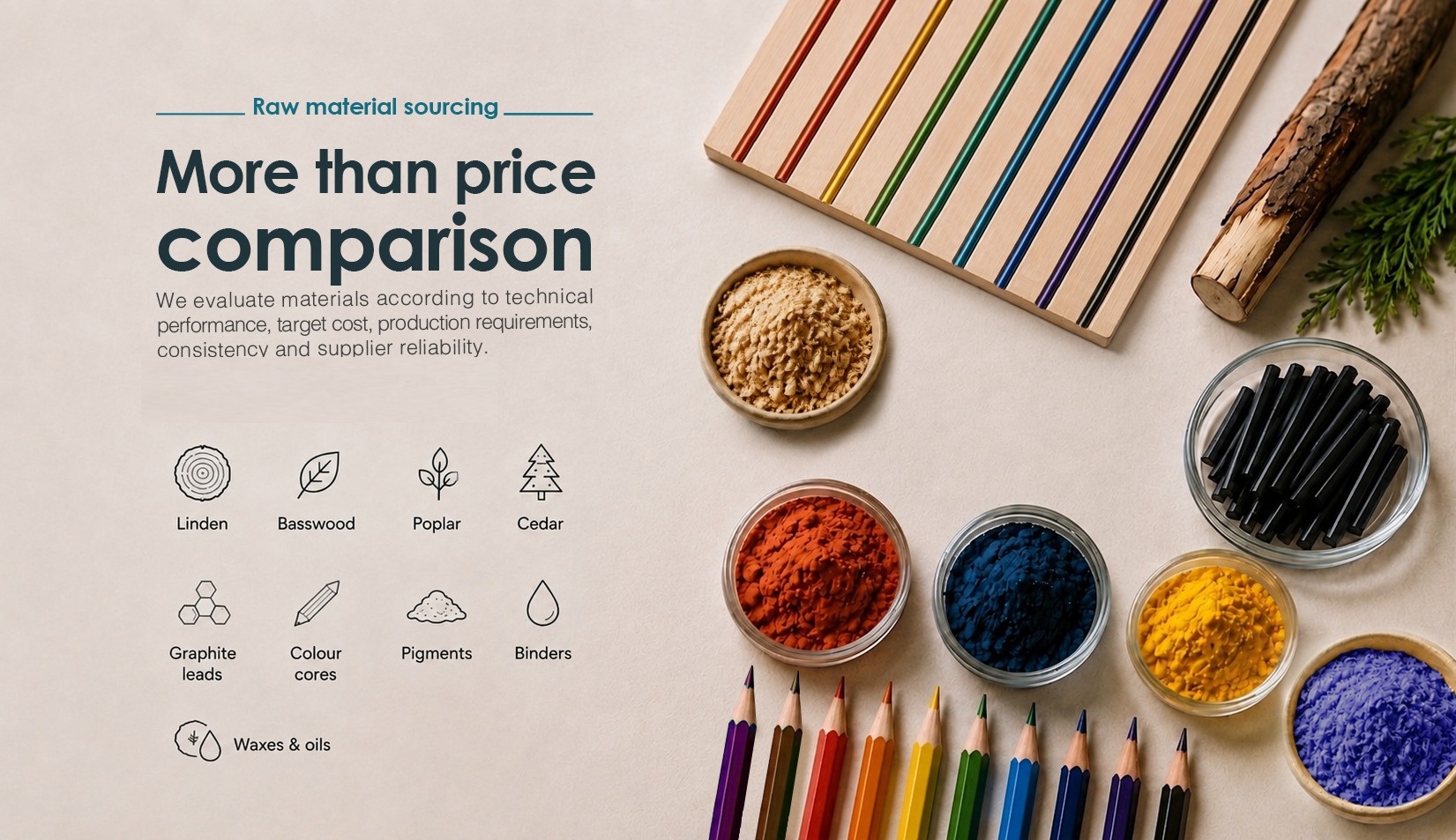 Raw material sourcing and material categories